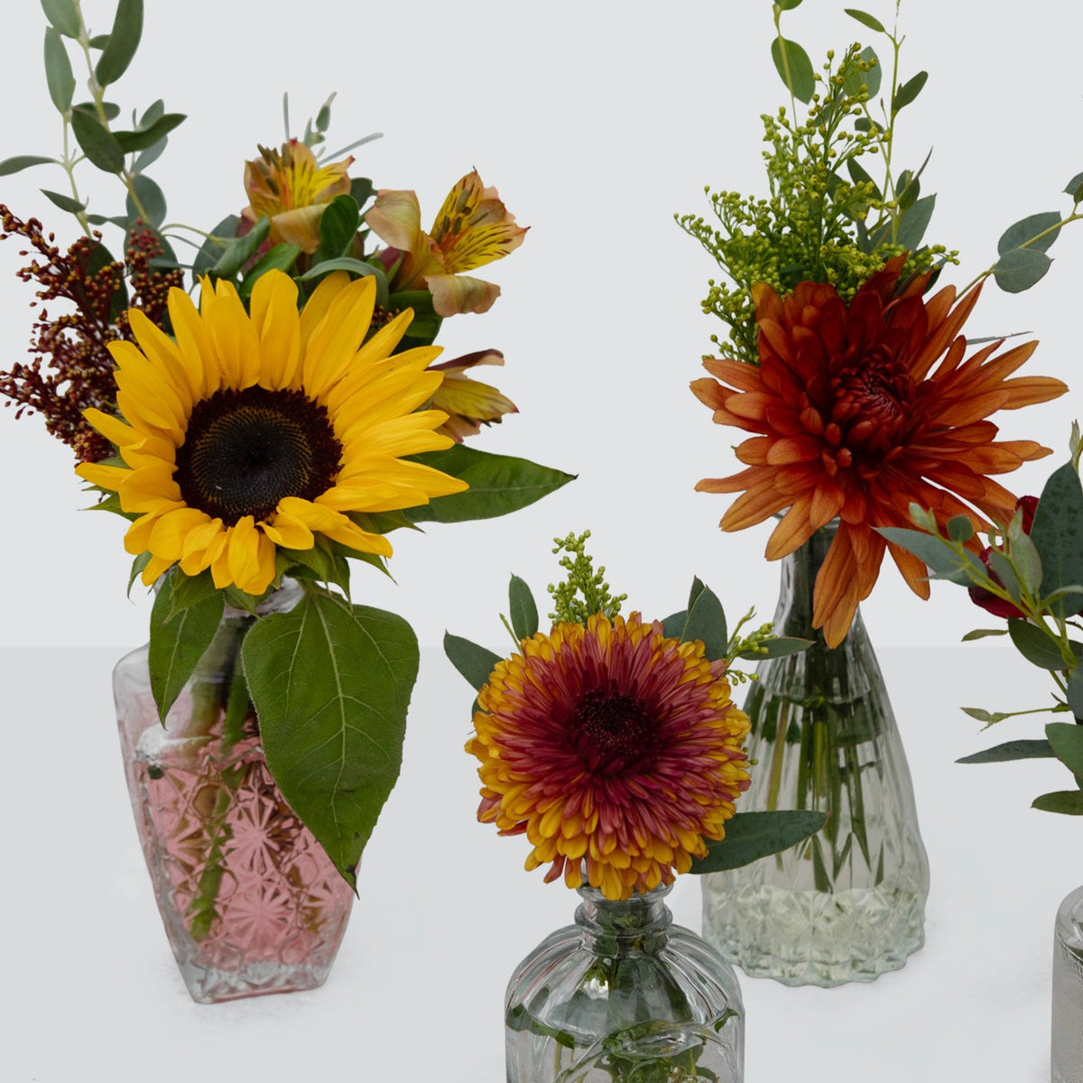 5 Pc Bud Vase Set Towers Flowers