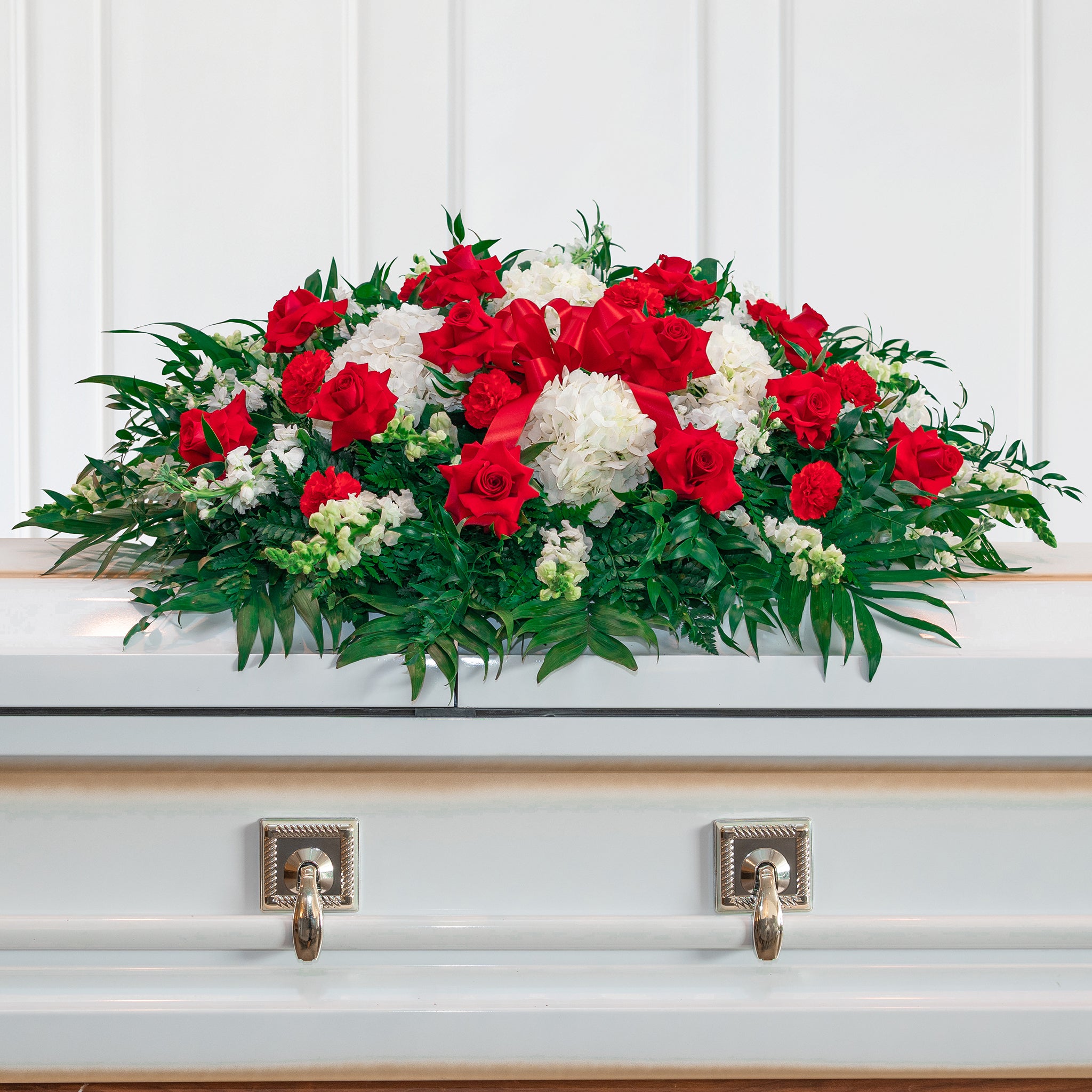 Rose & Carnation Casket Cover