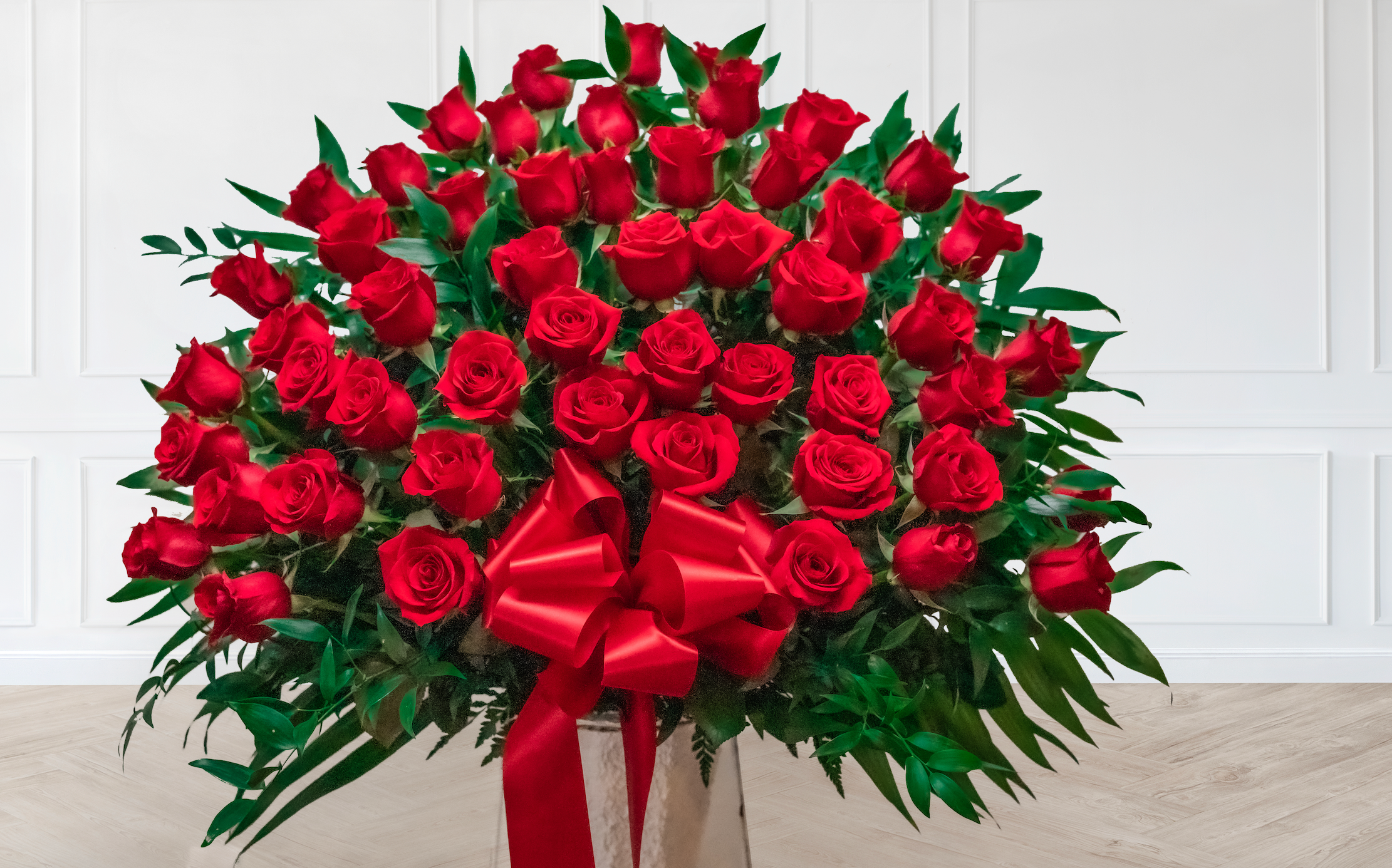 Rose Standing Basket